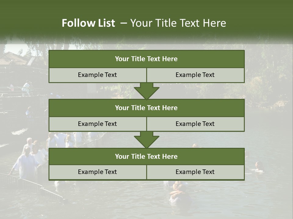 A Group Of People In White Shirts Are In The Water PowerPoint Template