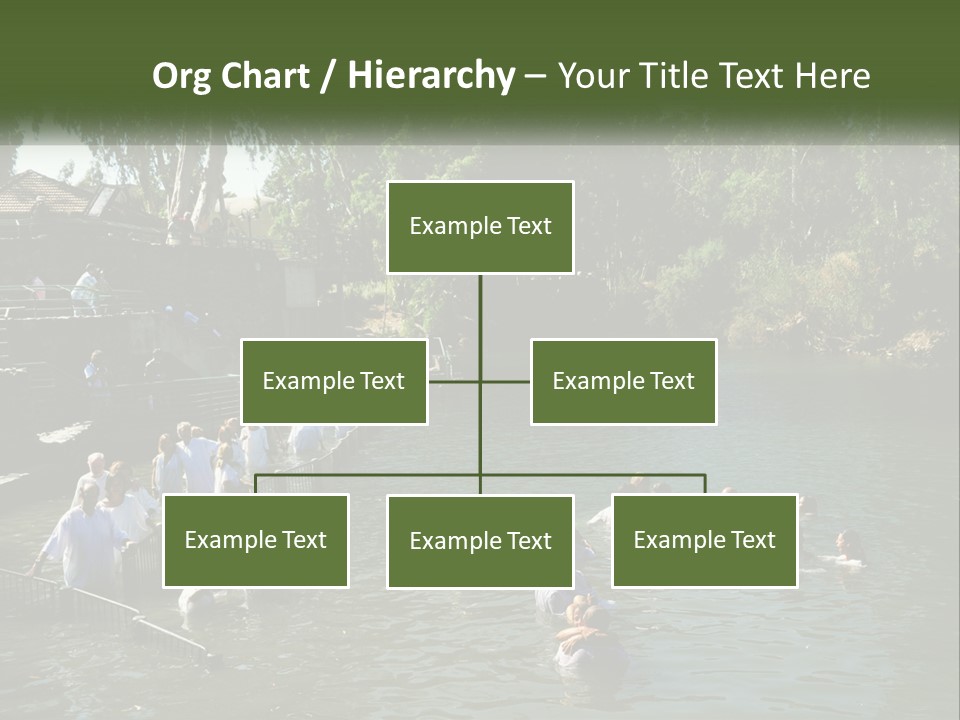 A Group Of People In White Shirts Are In The Water PowerPoint Template