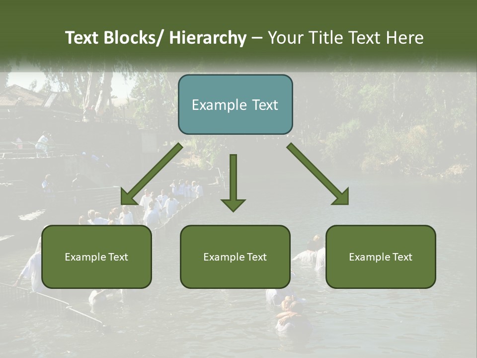 A Group Of People In White Shirts Are In The Water PowerPoint Template