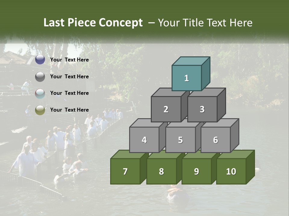 A Group Of People In White Shirts Are In The Water PowerPoint Template