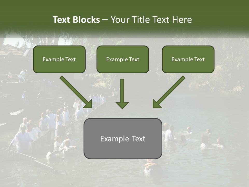 A Group Of People In White Shirts Are In The Water PowerPoint Template