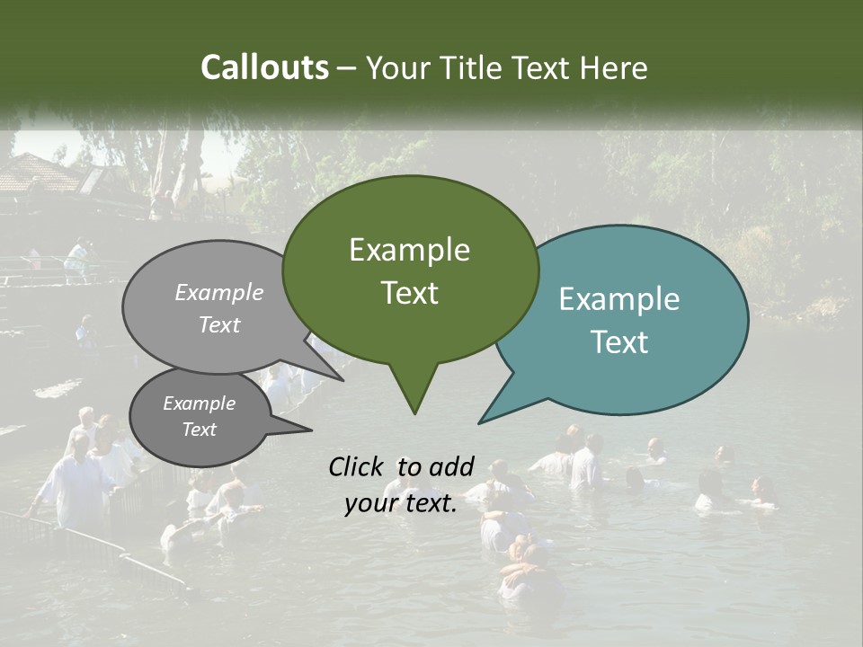 A Group Of People In White Shirts Are In The Water PowerPoint Template