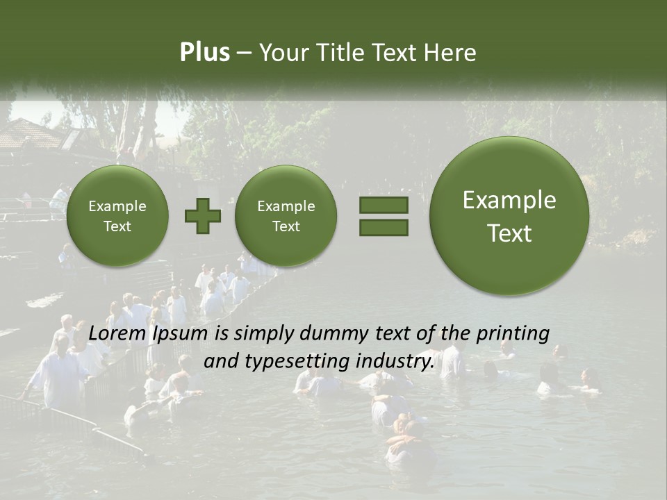 A Group Of People In White Shirts Are In The Water PowerPoint Template