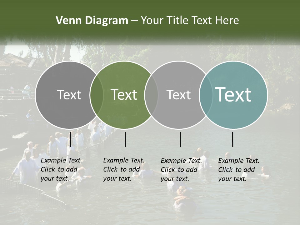 A Group Of People In White Shirts Are In The Water PowerPoint Template