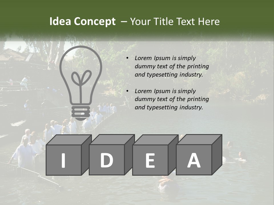 A Group Of People In White Shirts Are In The Water PowerPoint Template