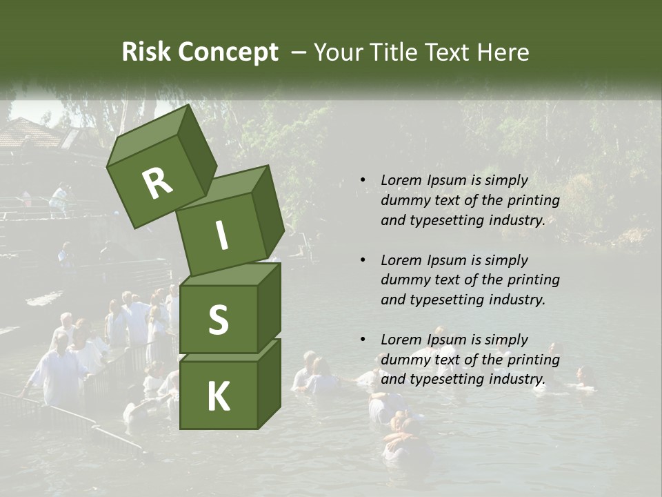 A Group Of People In White Shirts Are In The Water PowerPoint Template