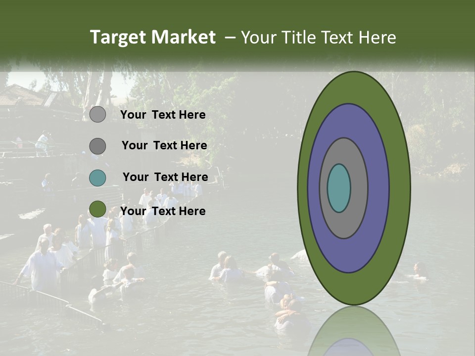 A Group Of People In White Shirts Are In The Water PowerPoint Template