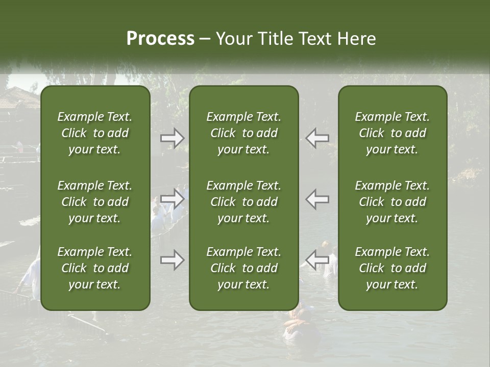 A Group Of People In White Shirts Are In The Water PowerPoint Template