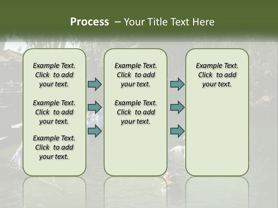 A Group Of People In White Shirts Are In The Water PowerPoint Template