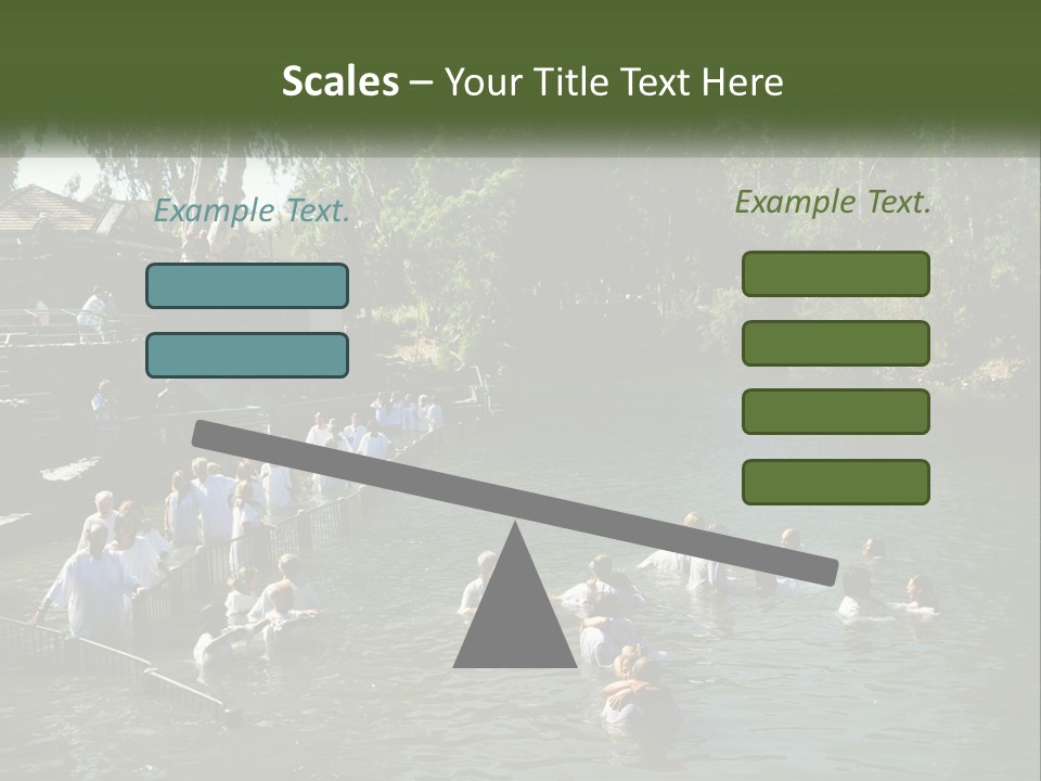 A Group Of People In White Shirts Are In The Water PowerPoint Template