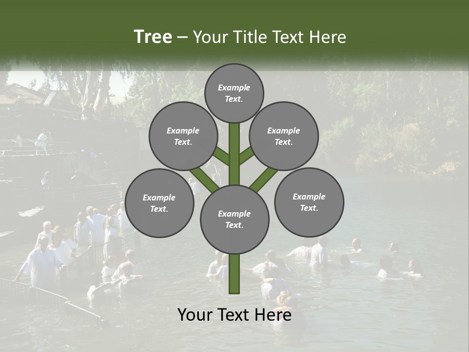 A Group Of People In White Shirts Are In The Water PowerPoint Template