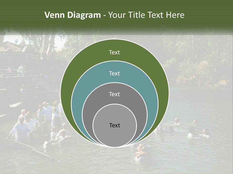 A Group Of People In White Shirts Are In The Water PowerPoint Template