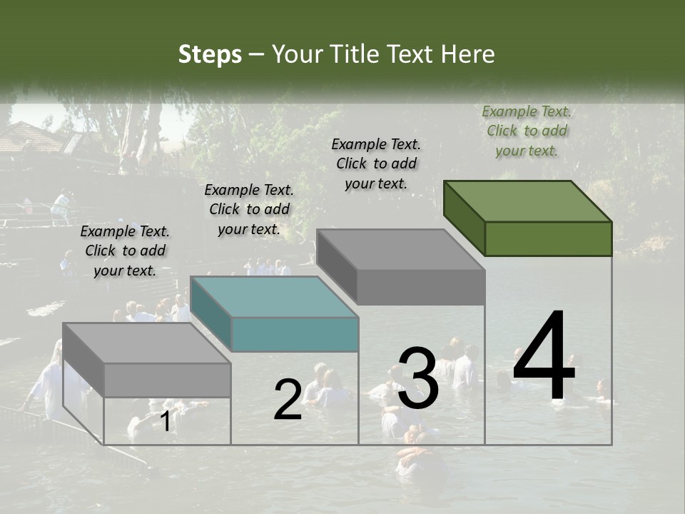 A Group Of People In White Shirts Are In The Water PowerPoint Template