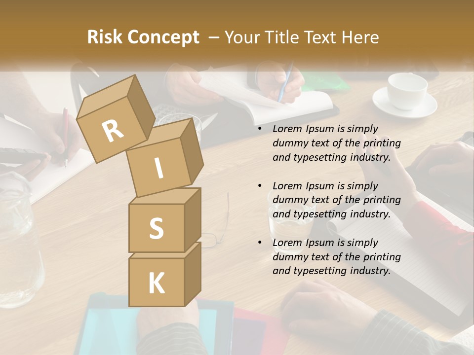 A Group Of People Sitting Around A Wooden Table PowerPoint Template