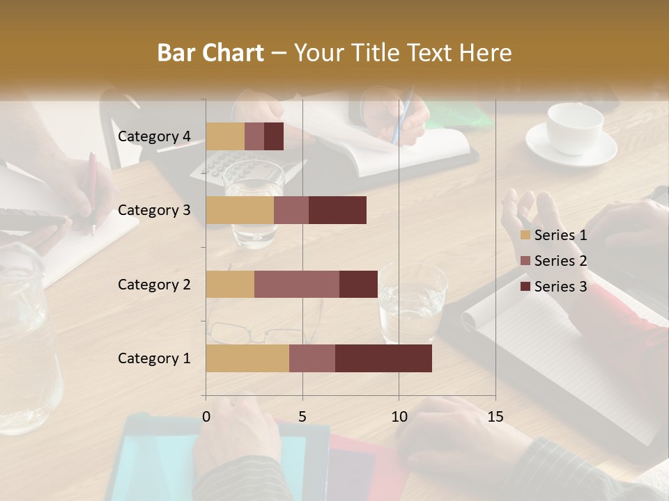 A Group Of People Sitting Around A Wooden Table PowerPoint Template