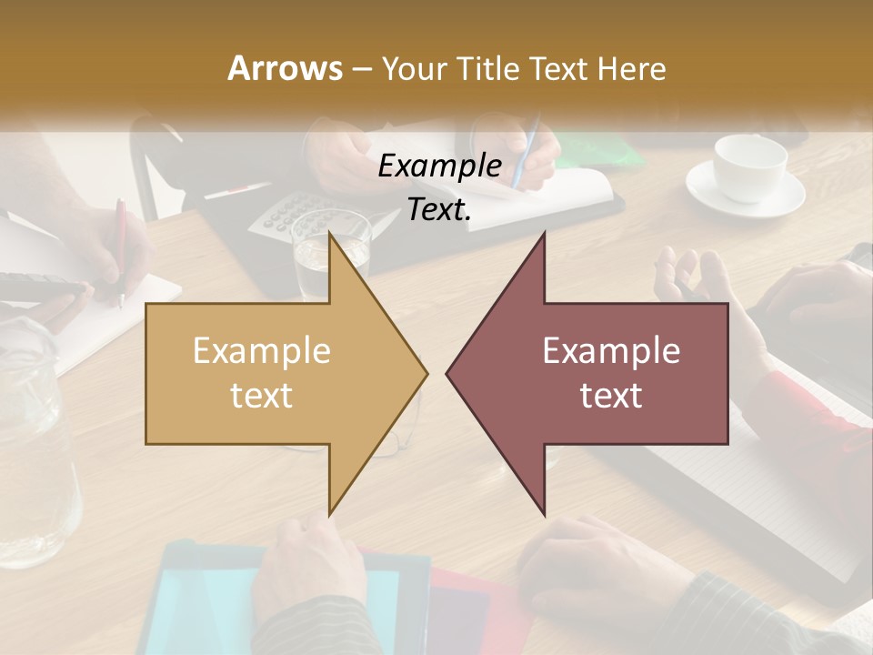 A Group Of People Sitting Around A Wooden Table PowerPoint Template