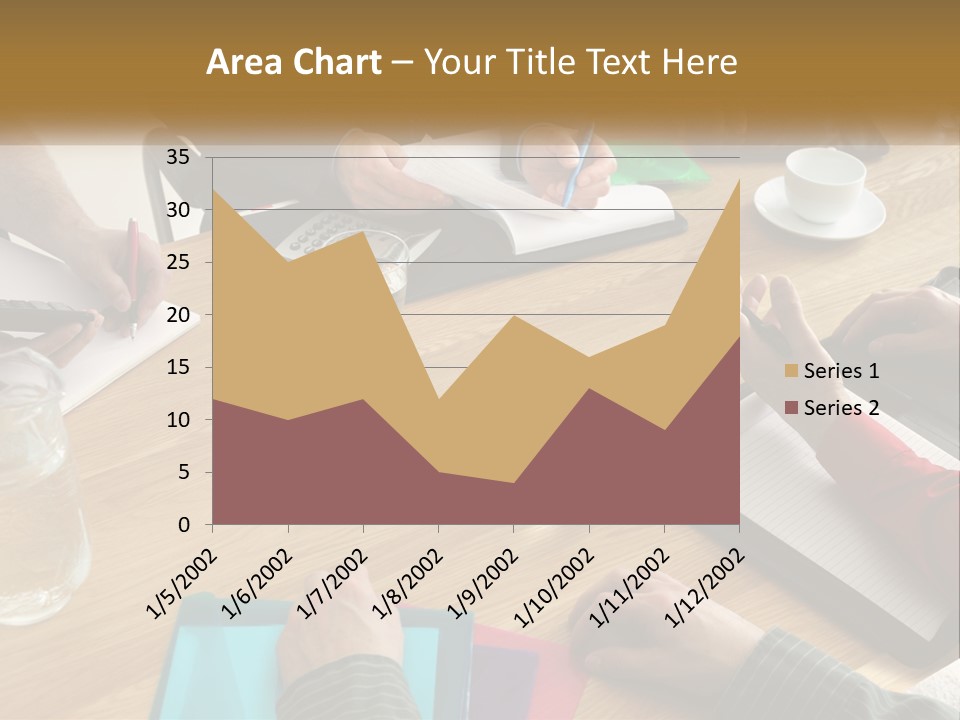 A Group Of People Sitting Around A Wooden Table PowerPoint Template