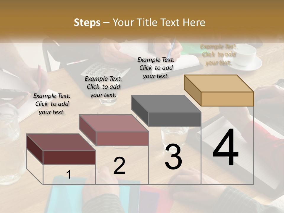 A Group Of People Sitting Around A Wooden Table PowerPoint Template