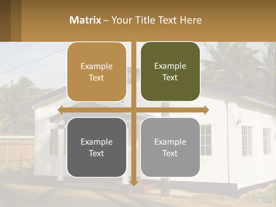 A Small Church With A Cross On The Roof PowerPoint Template