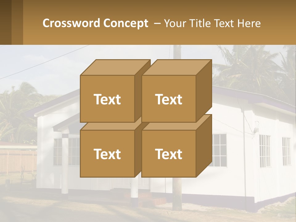 A Small Church With A Cross On The Roof PowerPoint Template