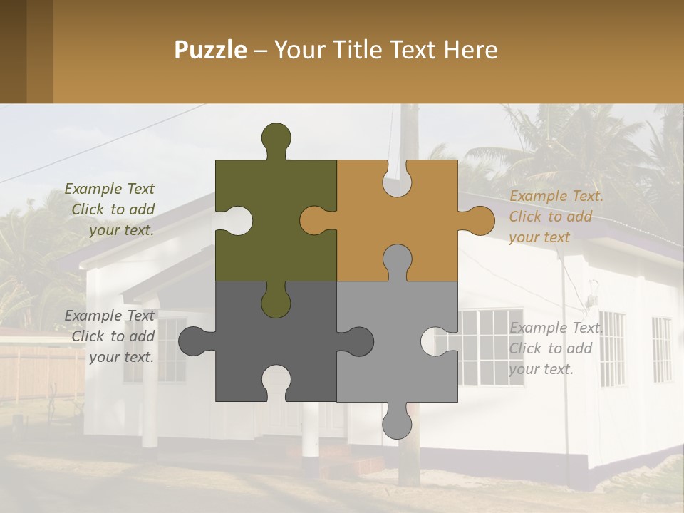 A Small Church With A Cross On The Roof PowerPoint Template