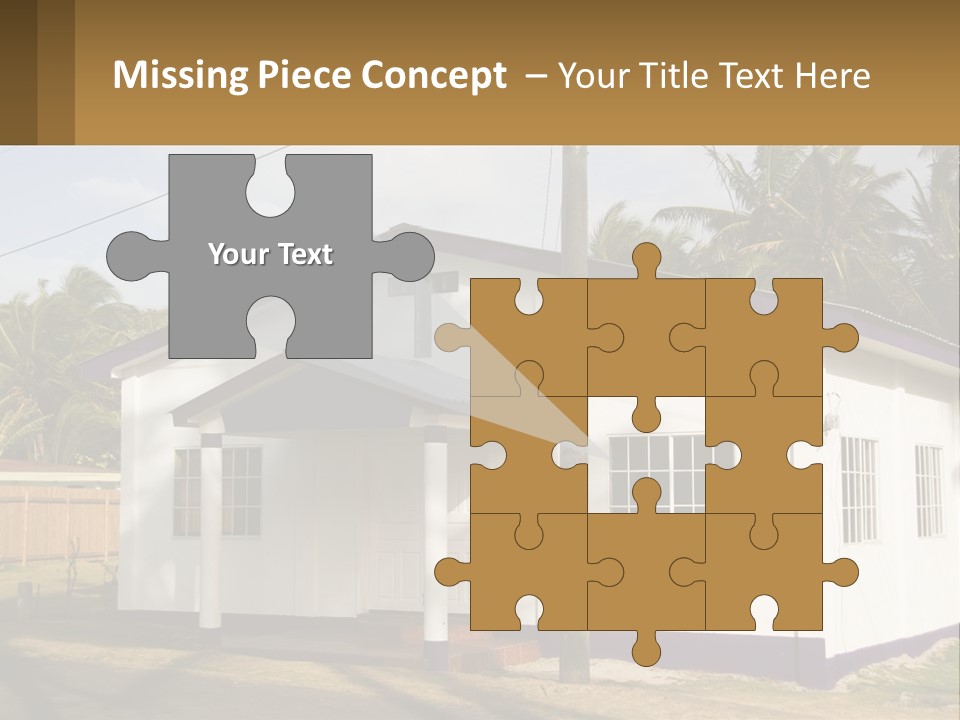 A Small Church With A Cross On The Roof PowerPoint Template