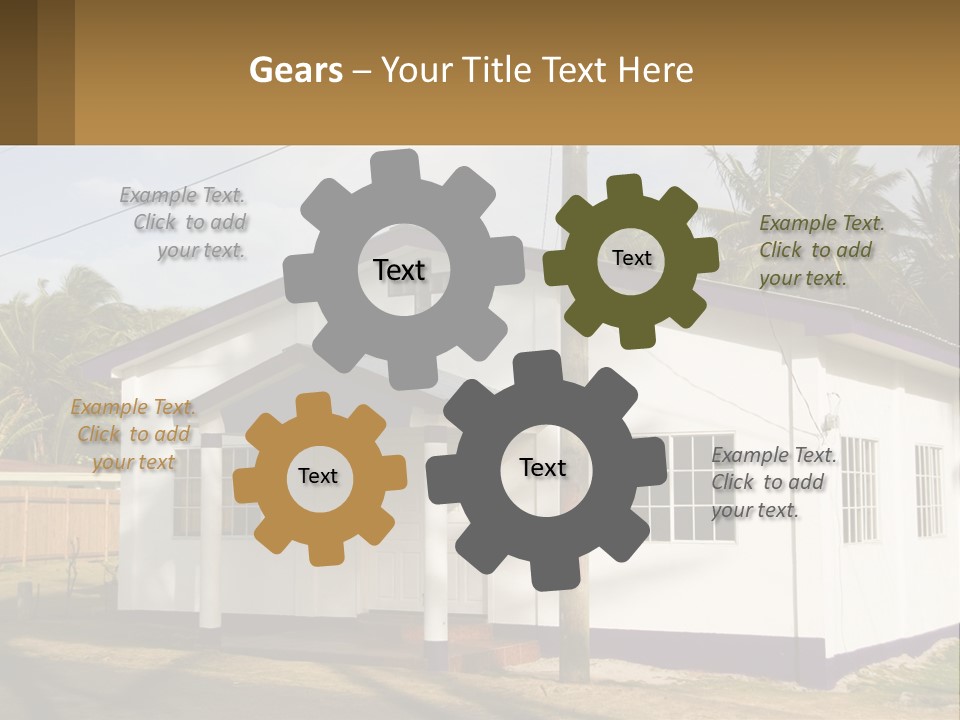 A Small Church With A Cross On The Roof PowerPoint Template