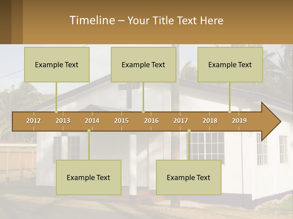 A Small Church With A Cross On The Roof PowerPoint Template