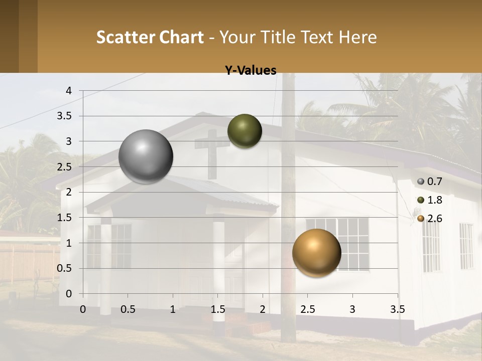 A Small Church With A Cross On The Roof PowerPoint Template