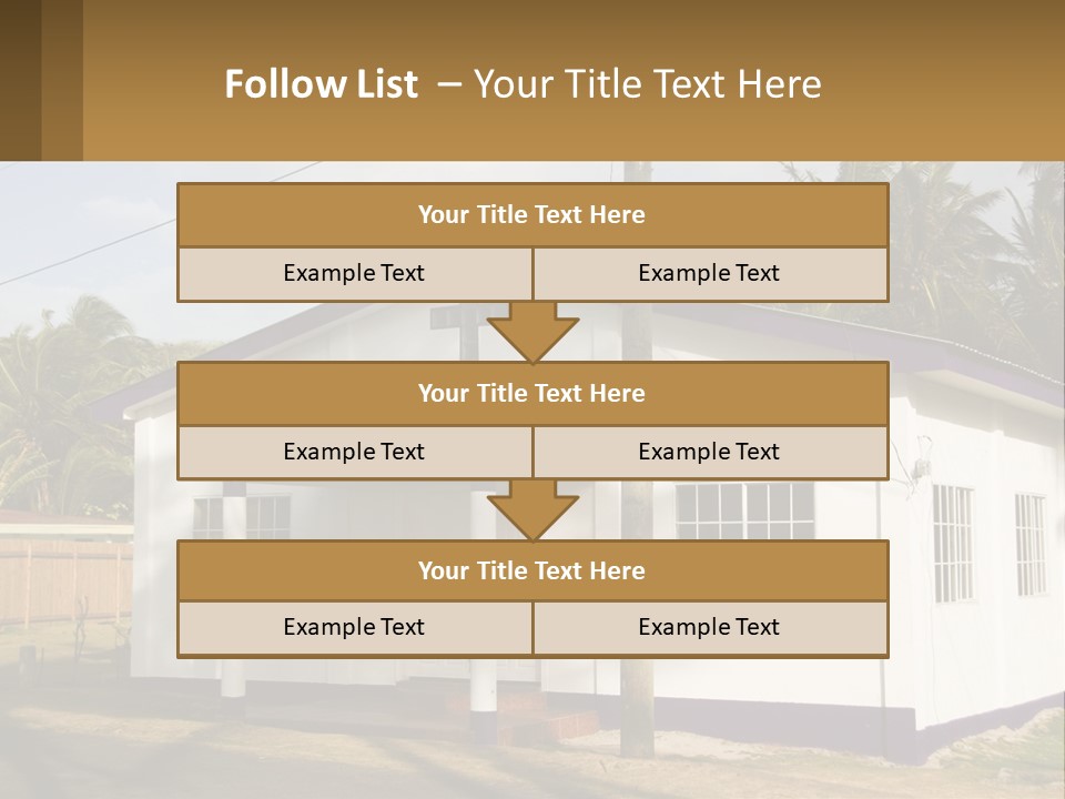 A Small Church With A Cross On The Roof PowerPoint Template