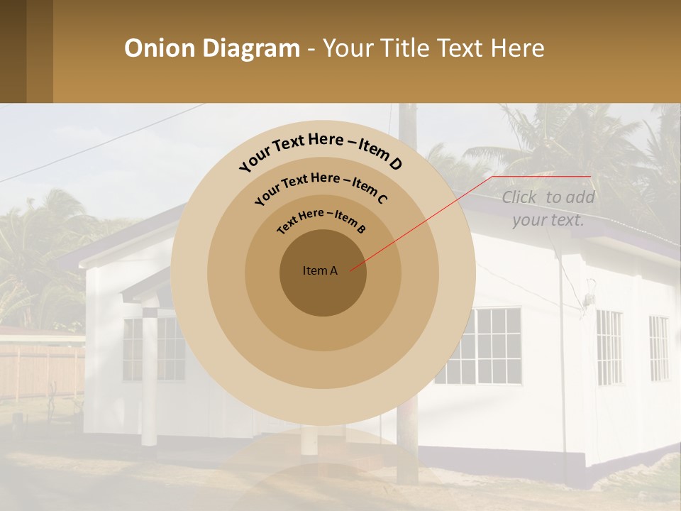 A Small Church With A Cross On The Roof PowerPoint Template
