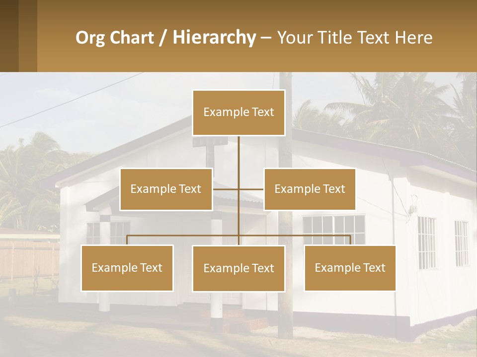 A Small Church With A Cross On The Roof PowerPoint Template