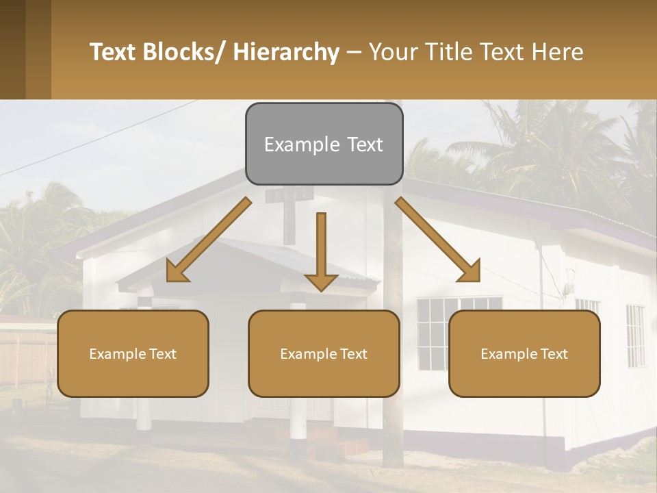 A Small Church With A Cross On The Roof PowerPoint Template