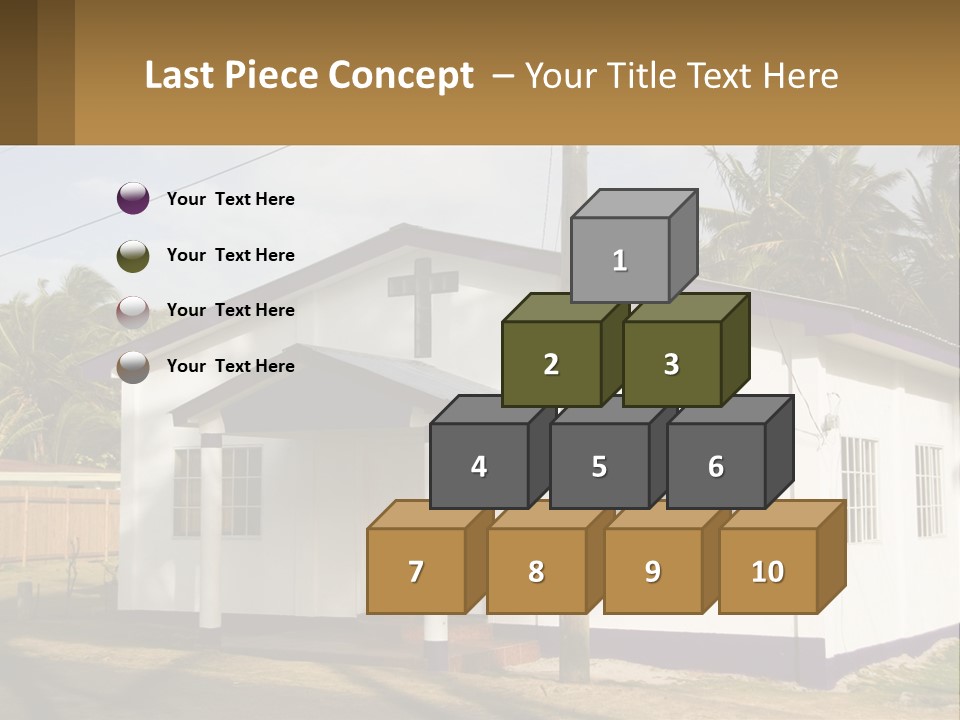 A Small Church With A Cross On The Roof PowerPoint Template