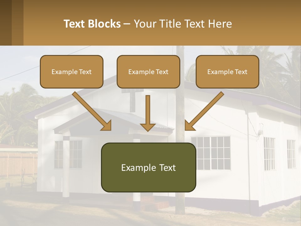 A Small Church With A Cross On The Roof PowerPoint Template
