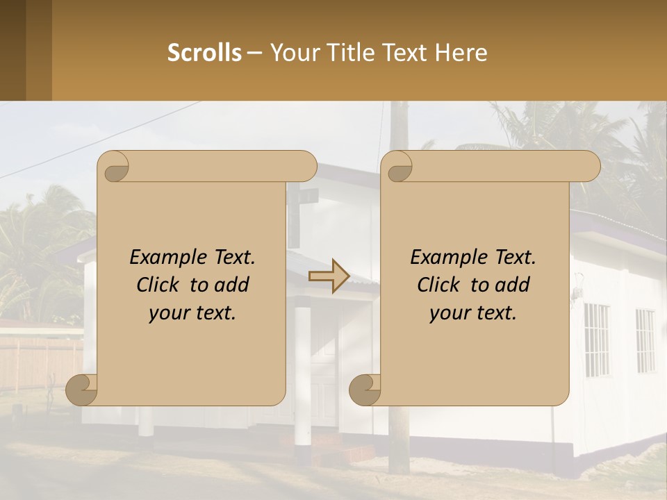 A Small Church With A Cross On The Roof PowerPoint Template