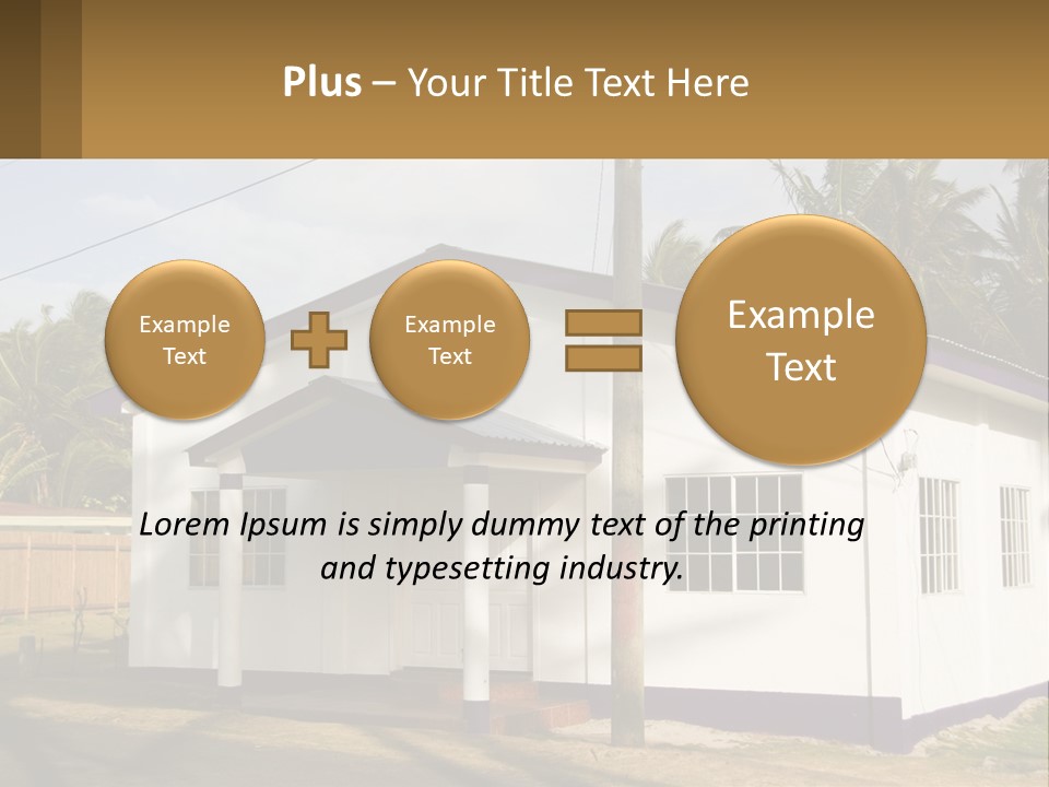A Small Church With A Cross On The Roof PowerPoint Template
