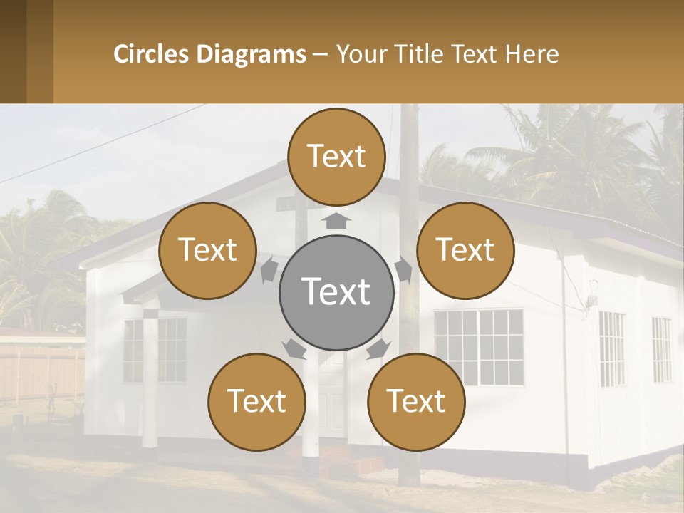 A Small Church With A Cross On The Roof PowerPoint Template