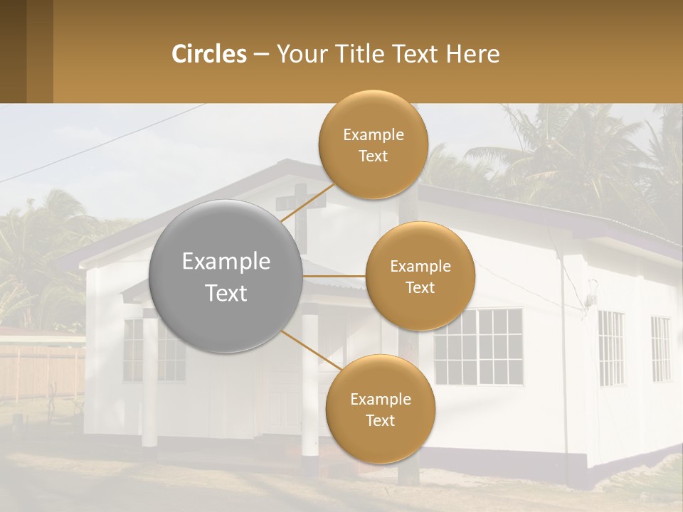 A Small Church With A Cross On The Roof PowerPoint Template
