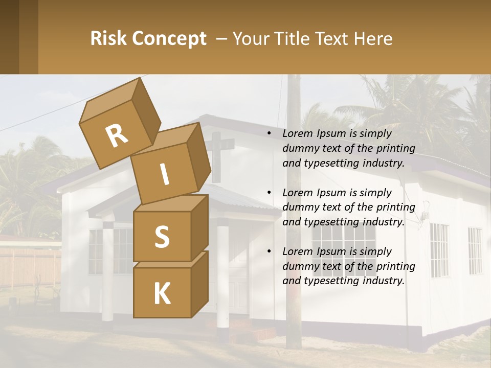 A Small Church With A Cross On The Roof PowerPoint Template