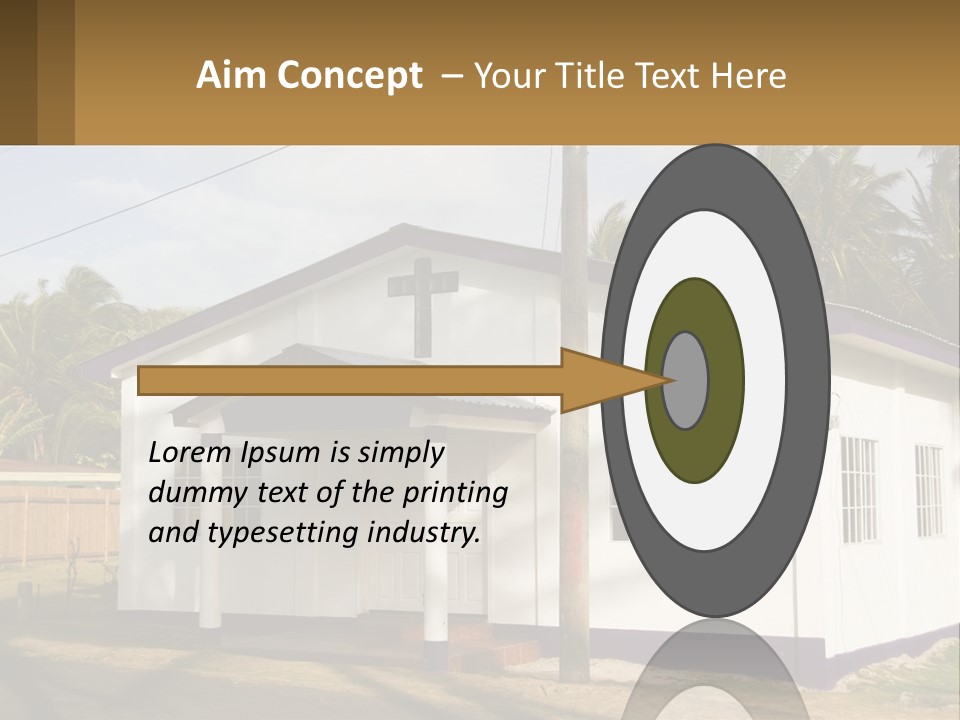 A Small Church With A Cross On The Roof PowerPoint Template