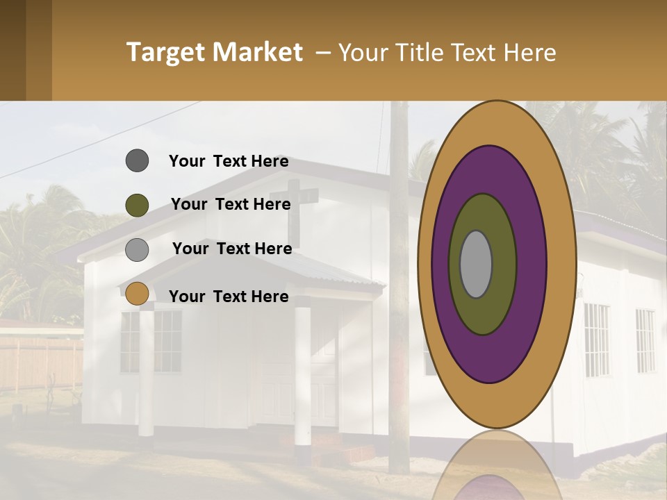 A Small Church With A Cross On The Roof PowerPoint Template