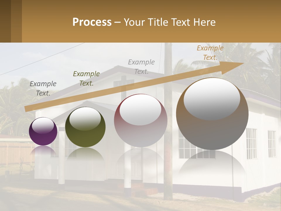 A Small Church With A Cross On The Roof PowerPoint Template