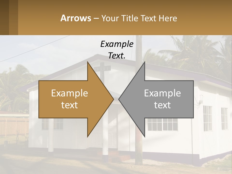 A Small Church With A Cross On The Roof PowerPoint Template