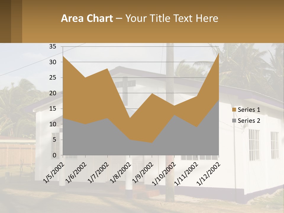 A Small Church With A Cross On The Roof PowerPoint Template