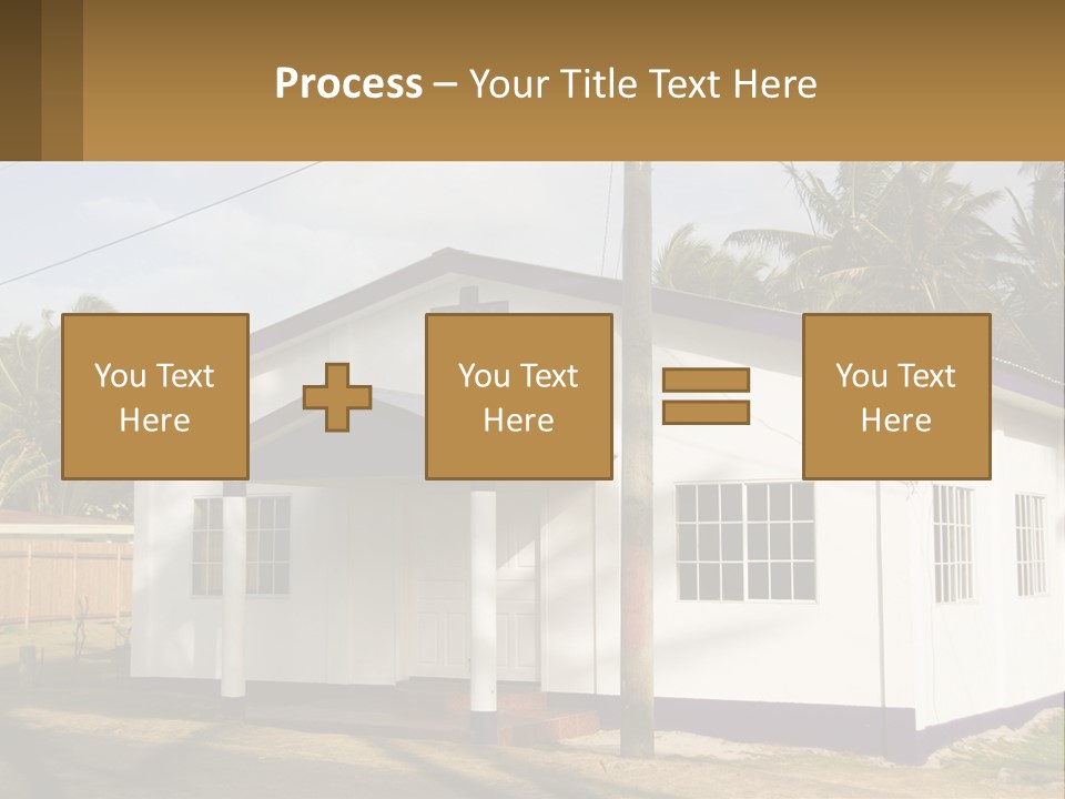 A Small Church With A Cross On The Roof PowerPoint Template
