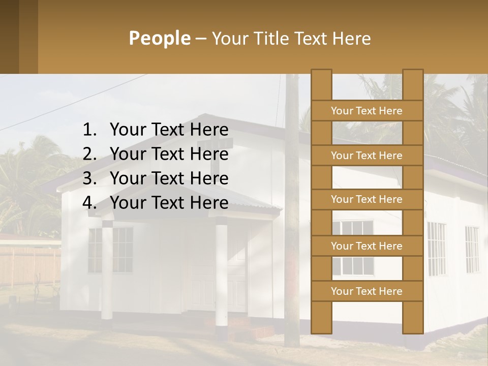 A Small Church With A Cross On The Roof PowerPoint Template