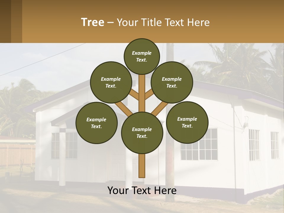 A Small Church With A Cross On The Roof PowerPoint Template