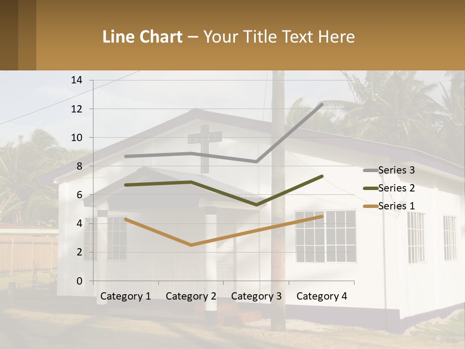 A Small Church With A Cross On The Roof PowerPoint Template