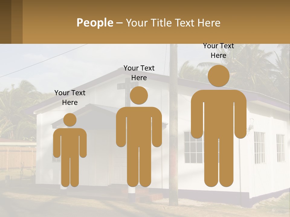 A Small Church With A Cross On The Roof PowerPoint Template